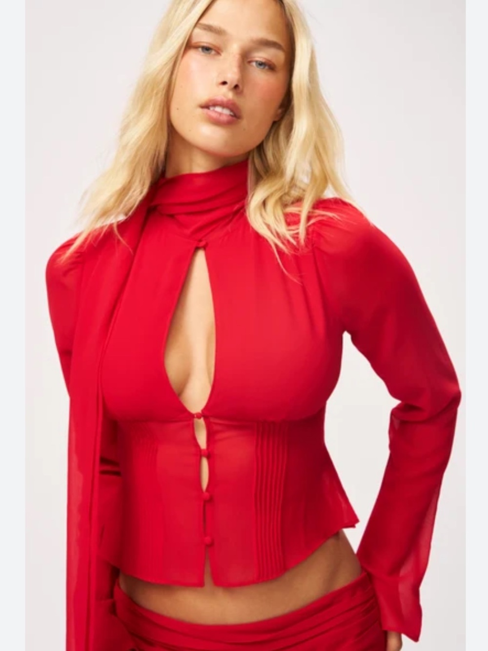 NWT Danielle Guizio Ara Long Sleeve Top